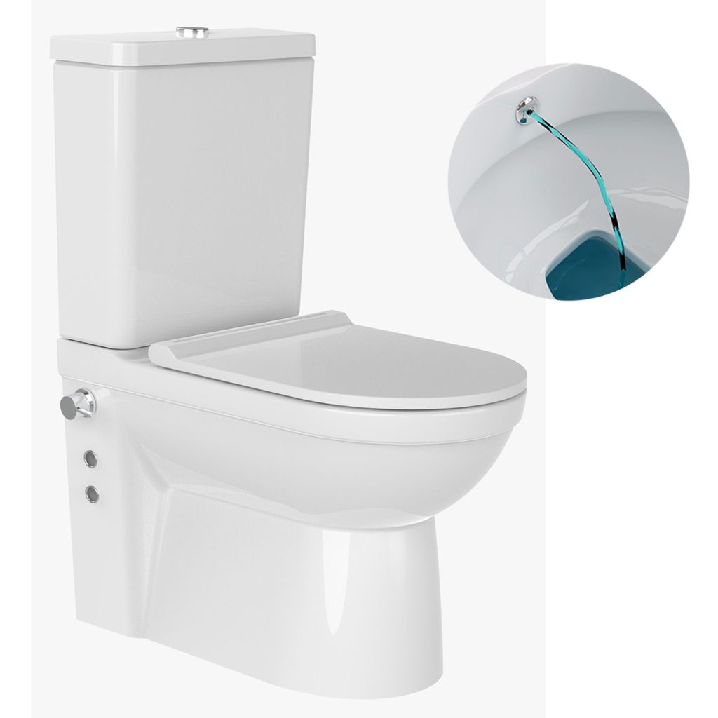 BIEN ORION Kombistand Stand Taharet Dusch WC integrierter Armatur Keramik Spülkasten mit Spülkasteneinsatz Bidet