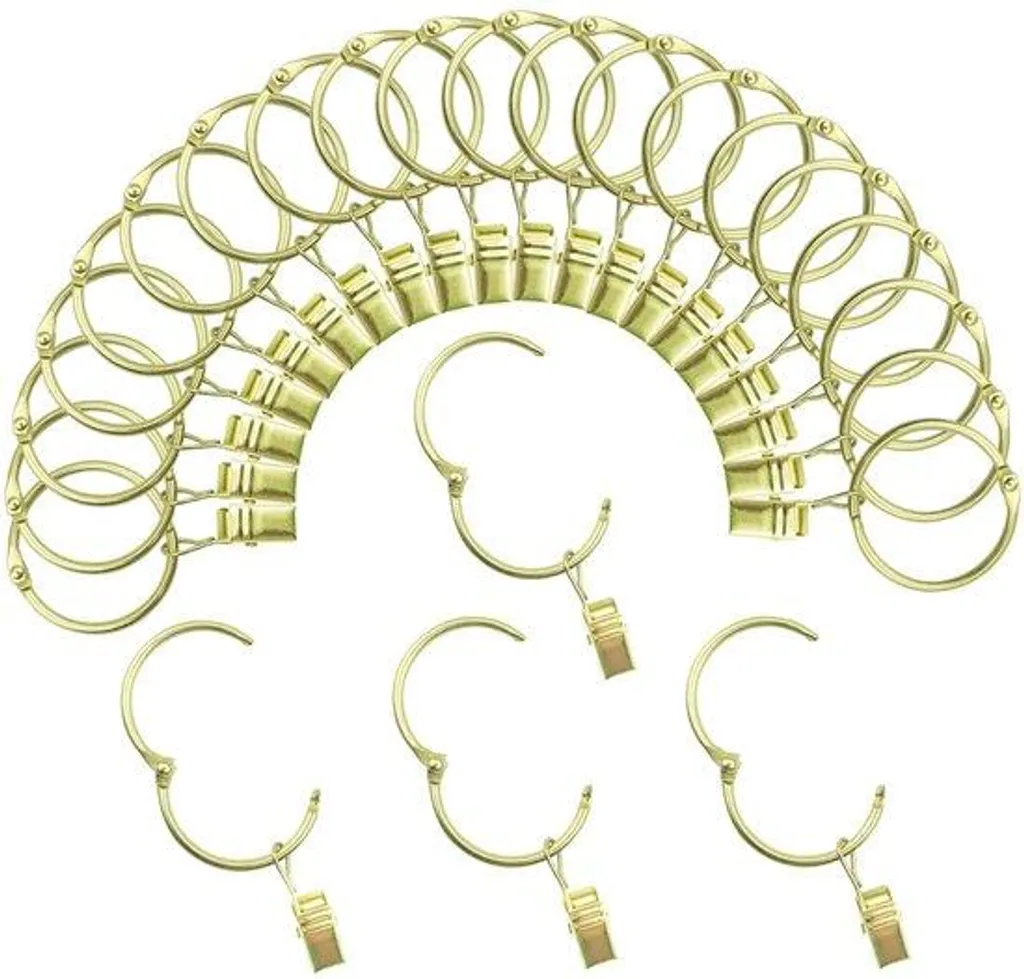 Crochets pour tringles larges 3 pouces inox - Idéal douche et rideaux