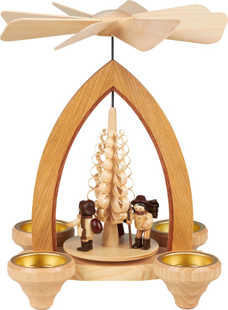 Lorenz Erzgebirge Pyramide modern 25 cm, Modell:Waldleute