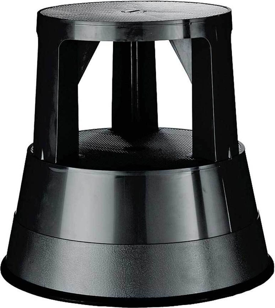 Rolltritt aus Kunststoff, schwarz, Tragkraft 150 kg, Ø 290/440 mm, Höhe 430 mm