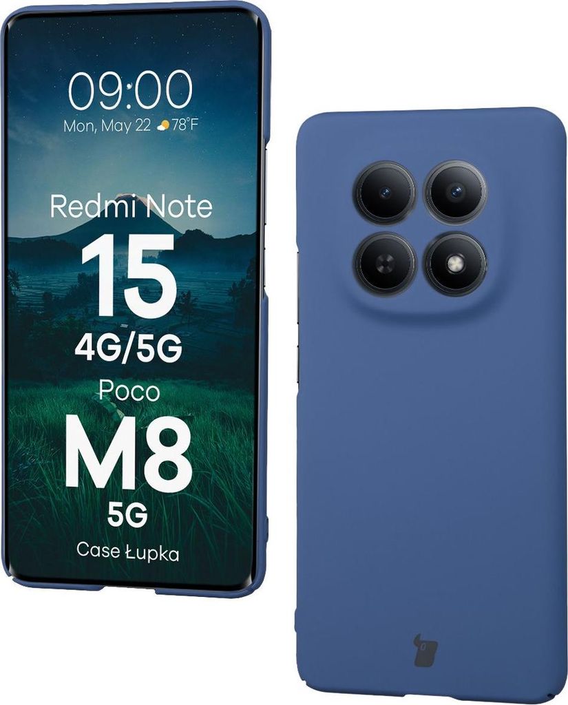 Handyhülle für Xiaomi Redmi Note 15 4G/5G / POCO M8 5G, Bizon Case Lupka, Blau