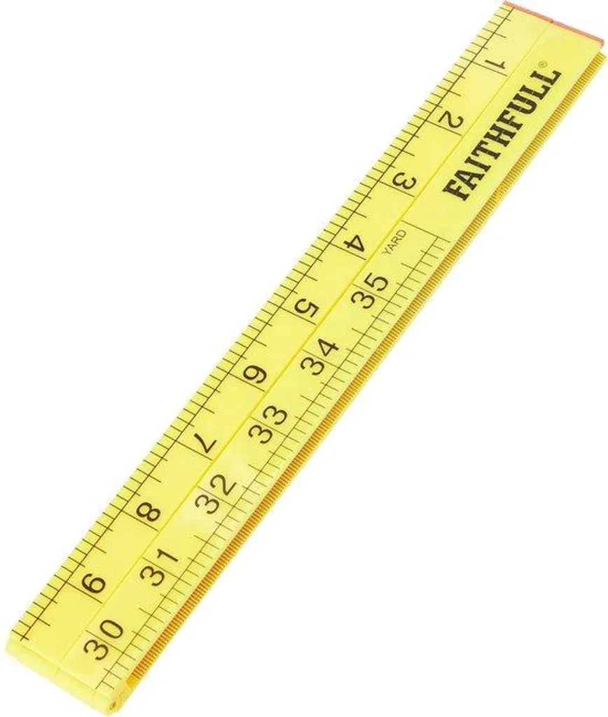 Règle pliable de 1m en ABS jaune visible avec graduation inaltérable