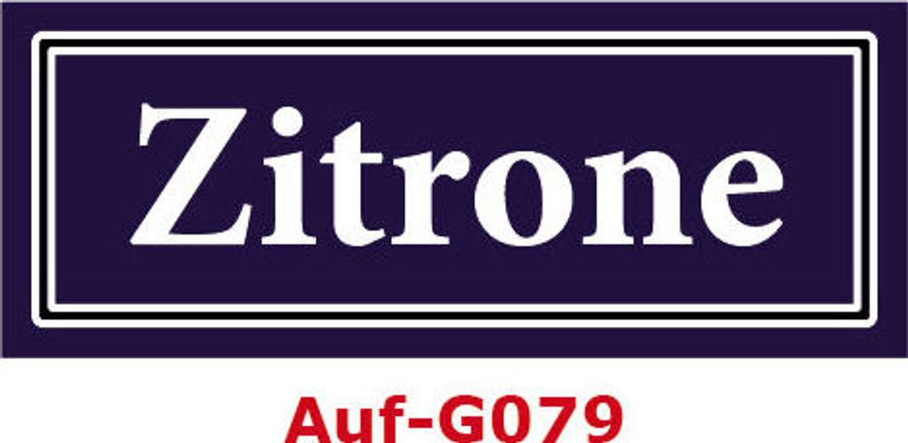 2 Stück Gewürzaufkleber Zitrone 40x16mm Gewürzetiketten Sticker Lebensmittel (Auf-G079)