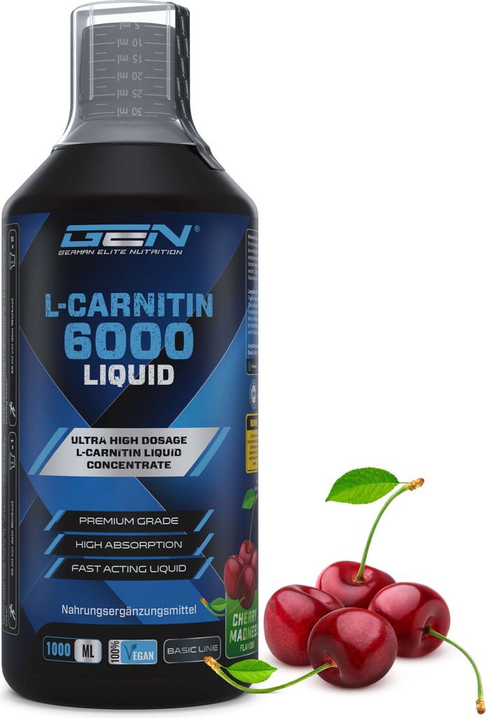 L-Carnitine 6000 Liquid - verschiedene Sorten, 1000 ml Cherry Madness