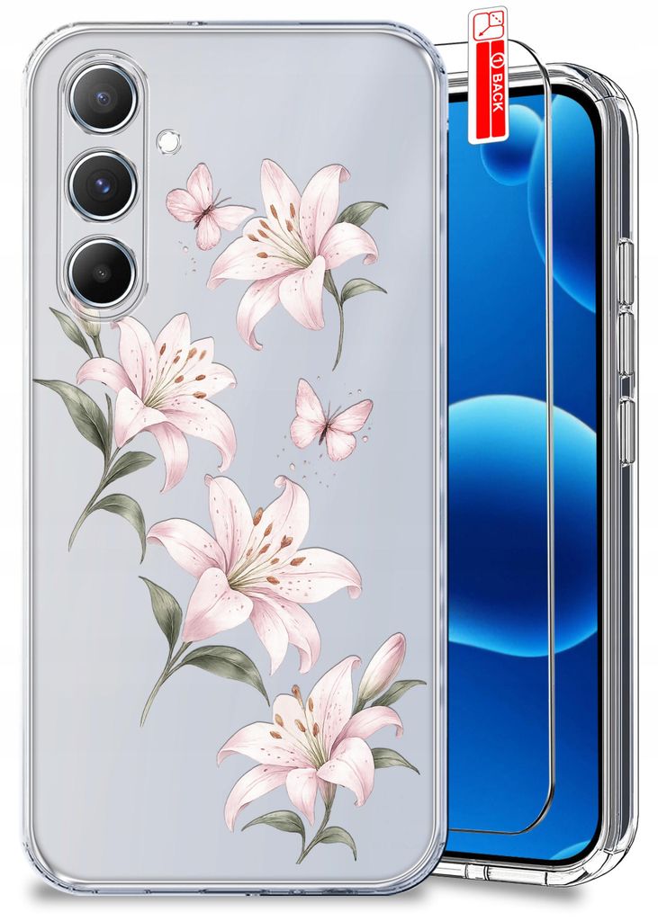 Hülle für Samsung S23 FE – Frühlingsmotive, Frühlingsblumen, transparente Hülle + Displayschutzfolie