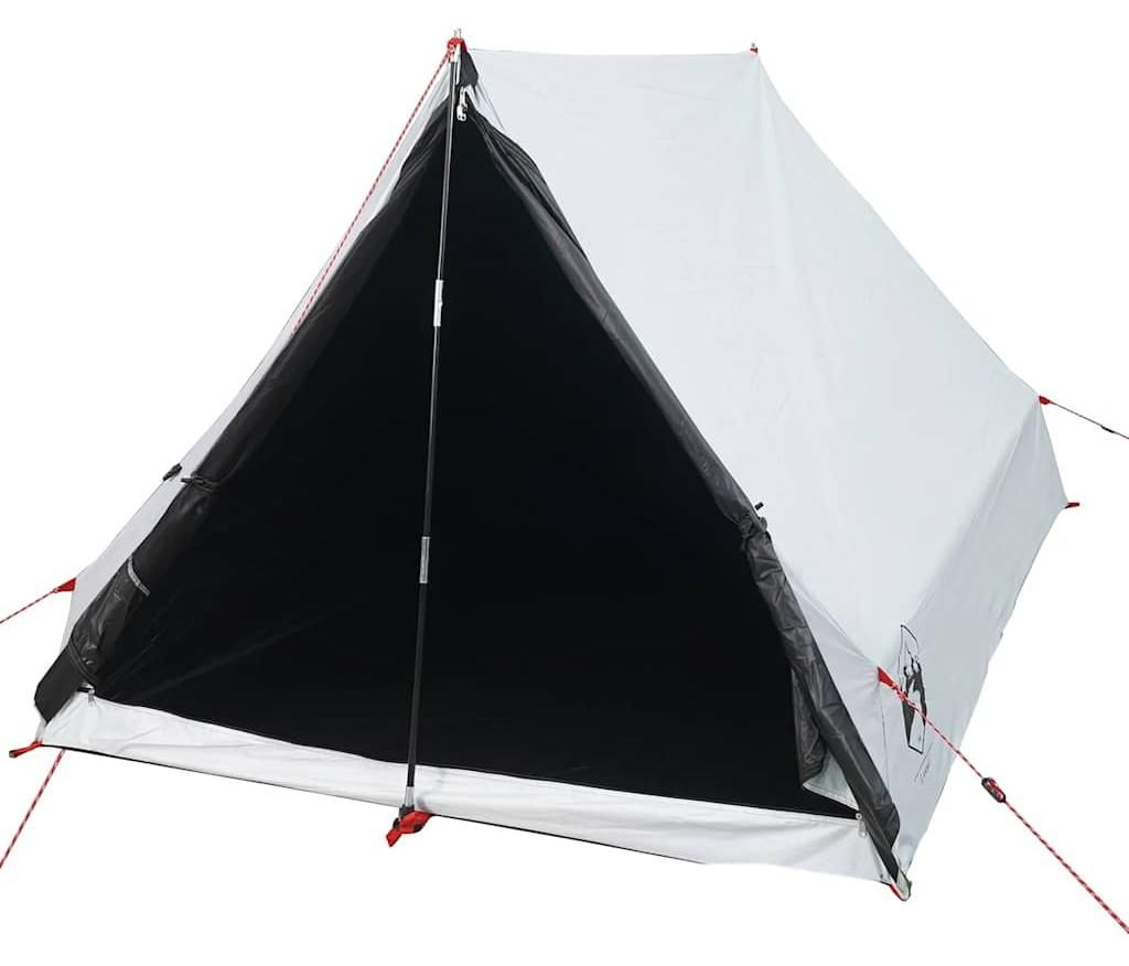 vidaXL Tente de camping cunéiforme 2 personnes blanche Image du produit 