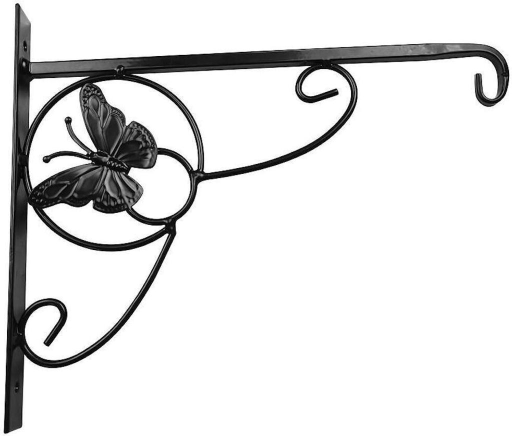 PROREGAL Aufhänger, Blumentopf, dekorativ mit Schmetterling, Metall, 28x28cm