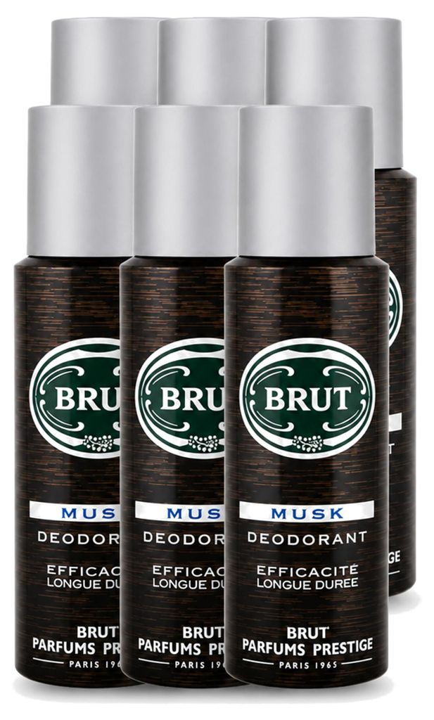 6 x Brut Musk Deodorantspray - 200 ml - Voordeelverpakking Productafbeelding 