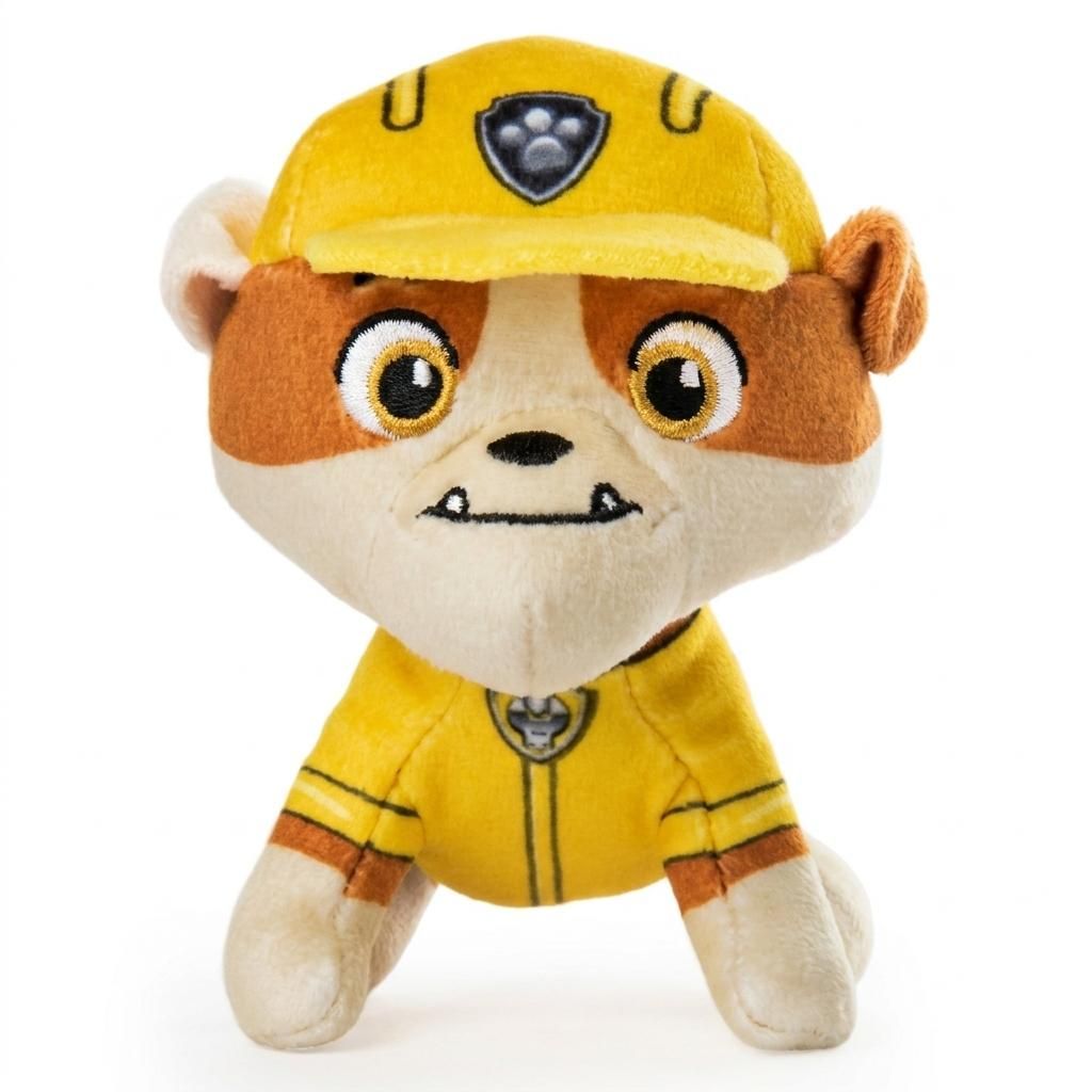 Rubble Paw Patrol Plüschfigur 12 cm Kuscheltier offiziell lizenziert Kinder Spielzeug weich Stofftier Sammelfigur Geschenk