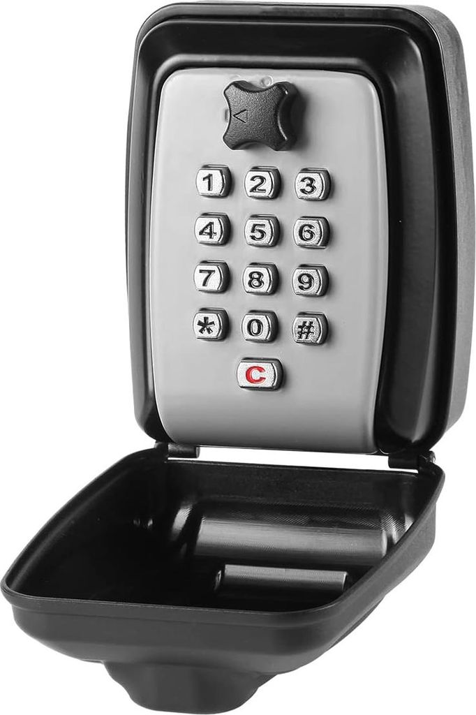Wasserdichter sicherer Schlüsselkasten, Schlüsselkasten zur Wandmontage mit 12-stelligem Code, Schlüsselsafe für den Außenbereich, großer sic...