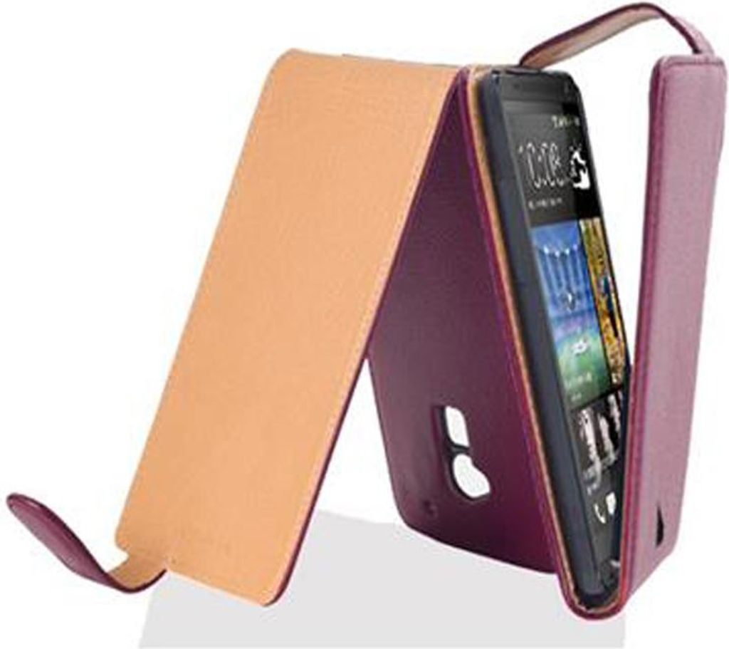 Cadorabo Schutzhülle für HTC ONE MAX T6 Hülle in Lila Flip Etui Handyhülle Case Cover Kunstleder