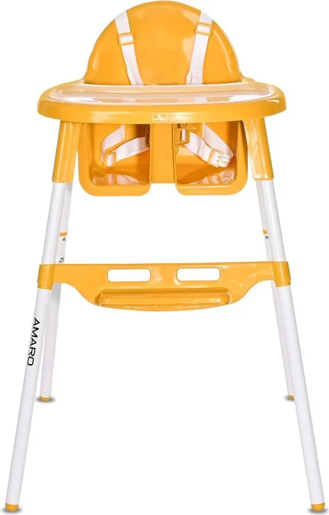 Chaise haute pour manger avec repose-pieds Lorelli Amaro sangle jaune - 3