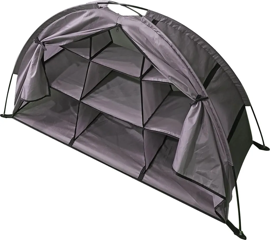 Rangement chaussures camping grande capacité pour auvent et tente marron