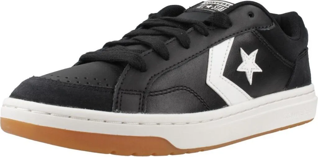 Converse Pro Blaze V2 Ox Noir en Cuir Synthétique avec Semelle Cupsole