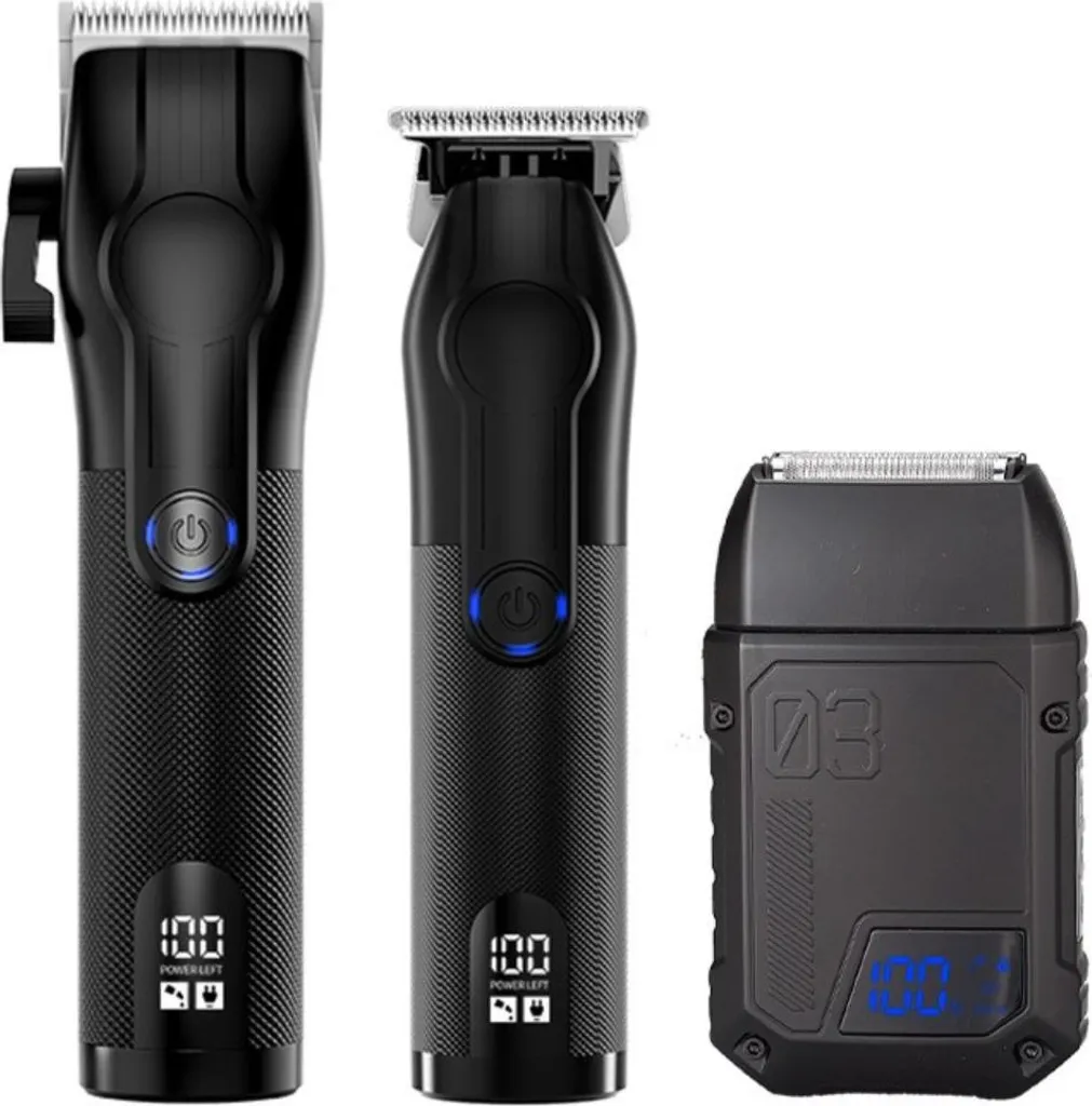 Tondeuse pour cheveux et barbe kit complet sans fil 120min de coupe