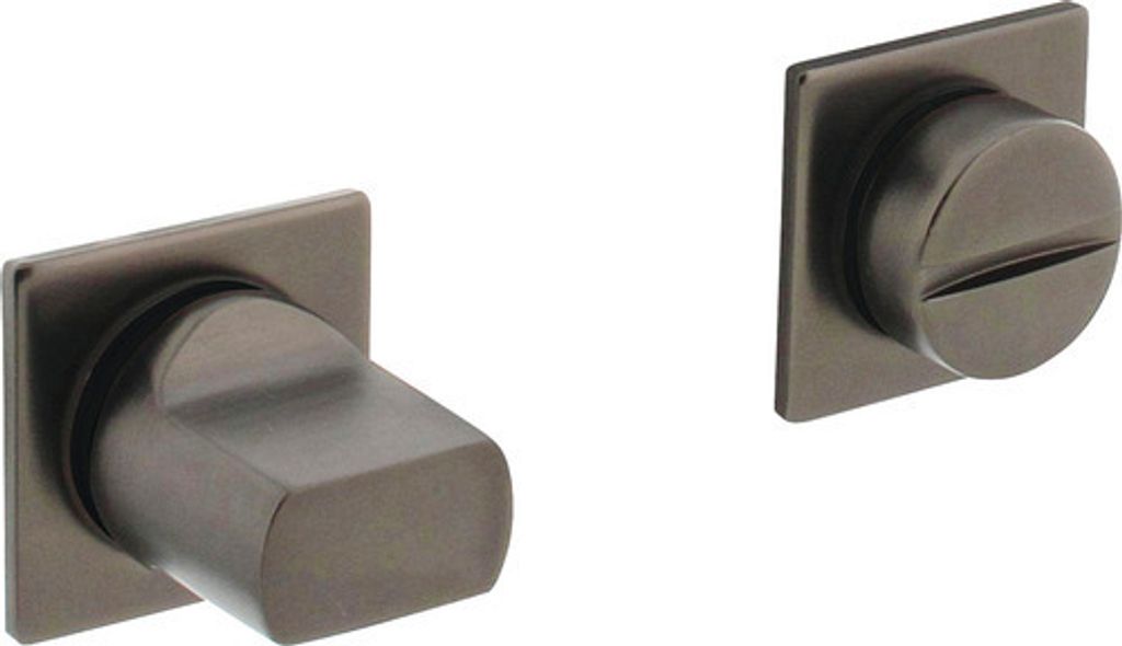 Rosettenpaar Intersteel WC eckig anthrazit matt 30x30 mm