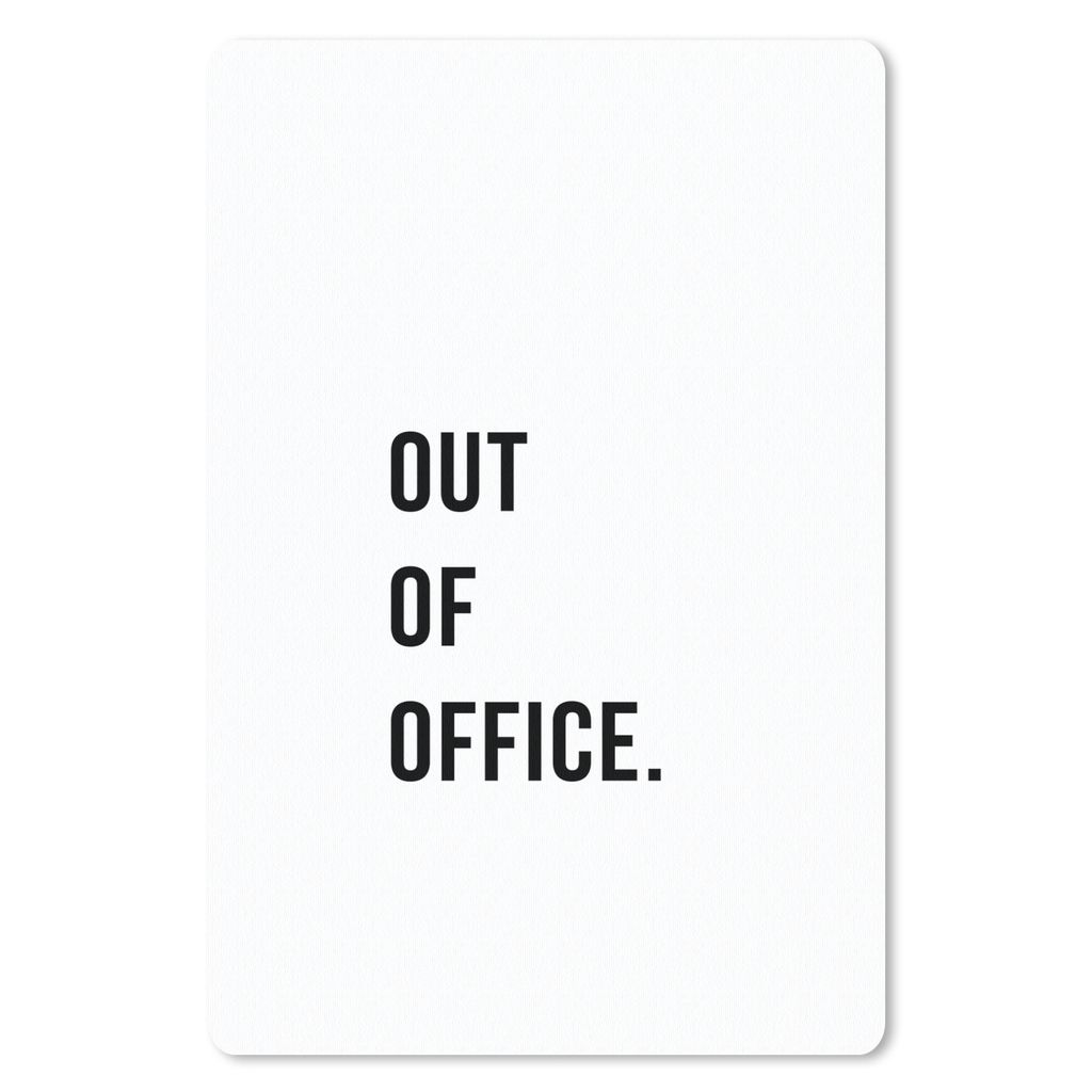 MuchoWow Mauspad Mousepad Zitate - Außer Dienst - Weiß 40x60 cm - Mousepads - Maus Mat - Pad - Mausunterlage - Schreibtisch Accesoire