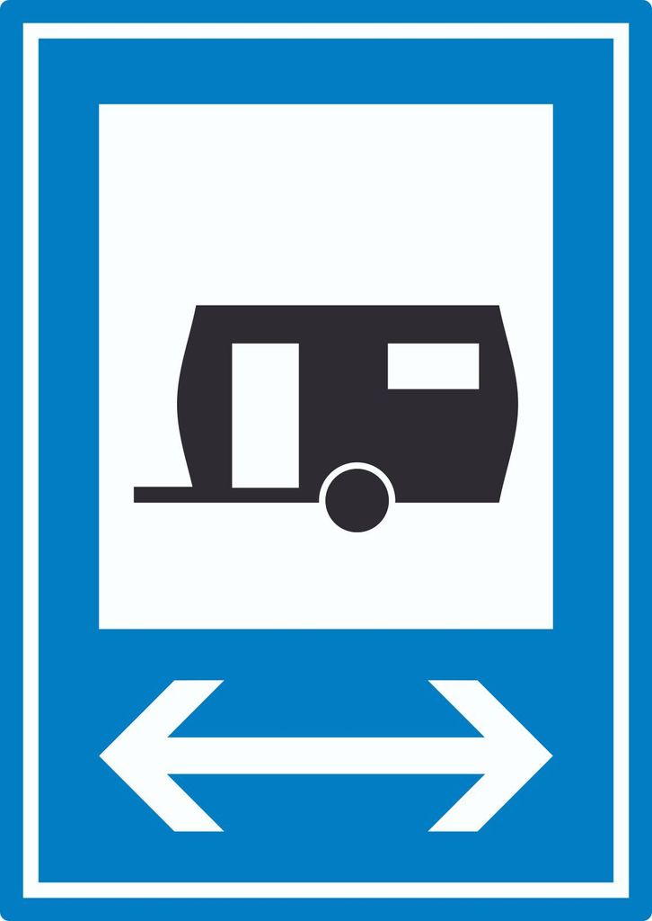 Wohnwagen links rechts Aufkleber A0 (841x1189mm)