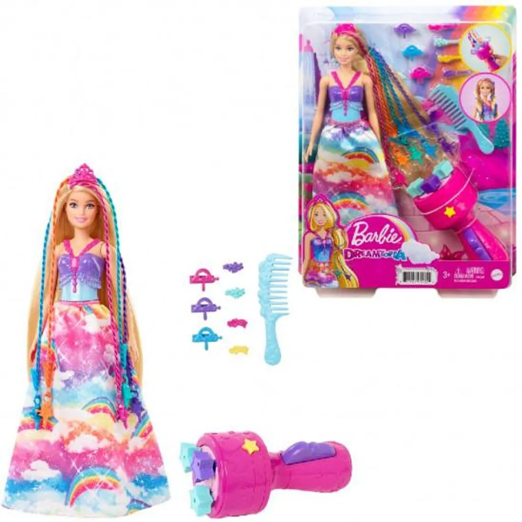 Barbie Dreamtopia Princesse Tressée Mattel GTG00 avec Magique Appareil