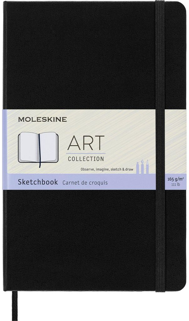 Moleskine Art, Einfarbig, Schwarz, 104 Blätter, 165 g/m², Produktbild 