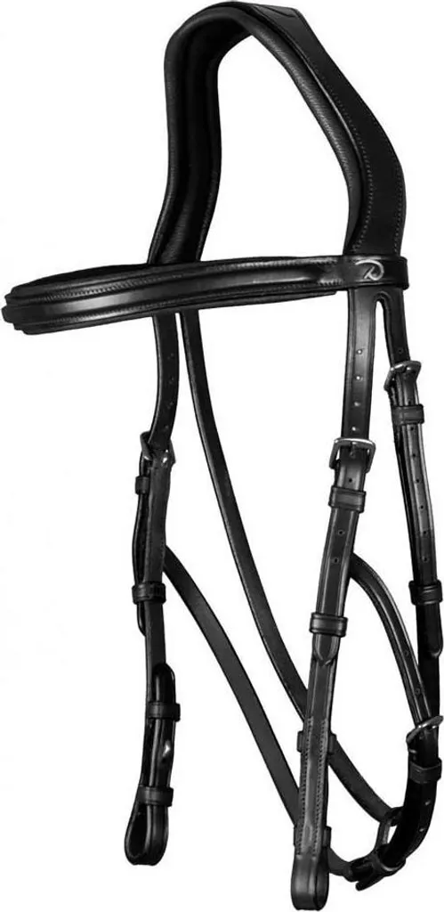 Bridon pour Hackamore en Cuir Noir Dy'on New English pour Cheval de CSO
