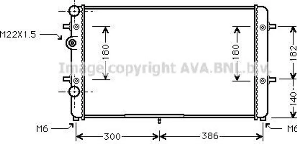 Radiateur de refroidissement 6K0121253AE pour réparation Cordoba Ibiza