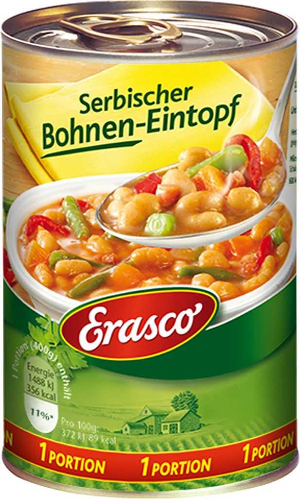 Erasco Srbský fazuľový guláš pikantný s množstvom zeleniny Obrázok produktu 