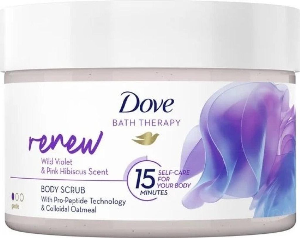 Dove Body Scrub - 295ml Renew pink violet