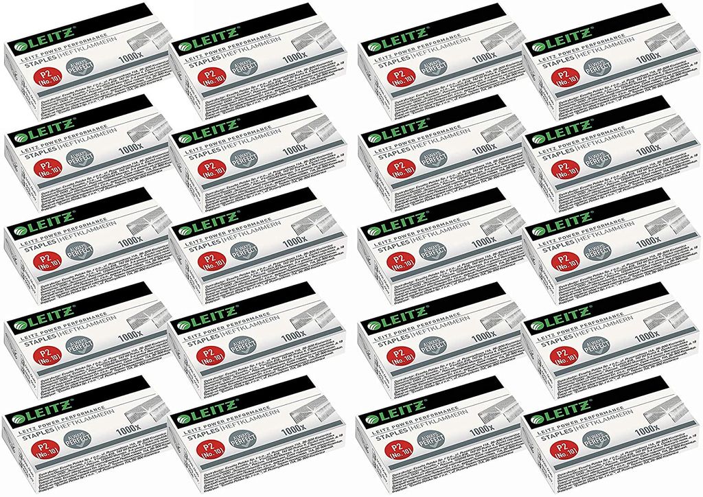 Leitz Power Performance Heftklammern P2 Verzinkt 1000 Heftklammern (20x No10)