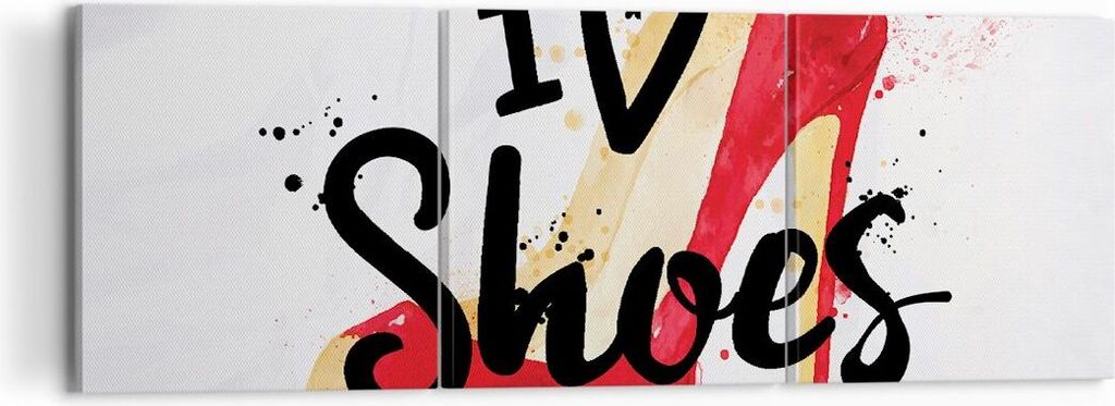 Bild auf Leinwand - Leinwandbild - Schuh Ferse Frau Mode - 120x40cm - Wand Bild - Wanddeko - Leinwanddruck - Bilder - Kunstdruck - Wanddekoration -...