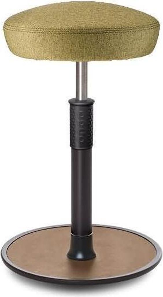 Sitz- Stehhocker Free Tall Hutsitz Camira Rivet Senfgelb schwarz /Natur.