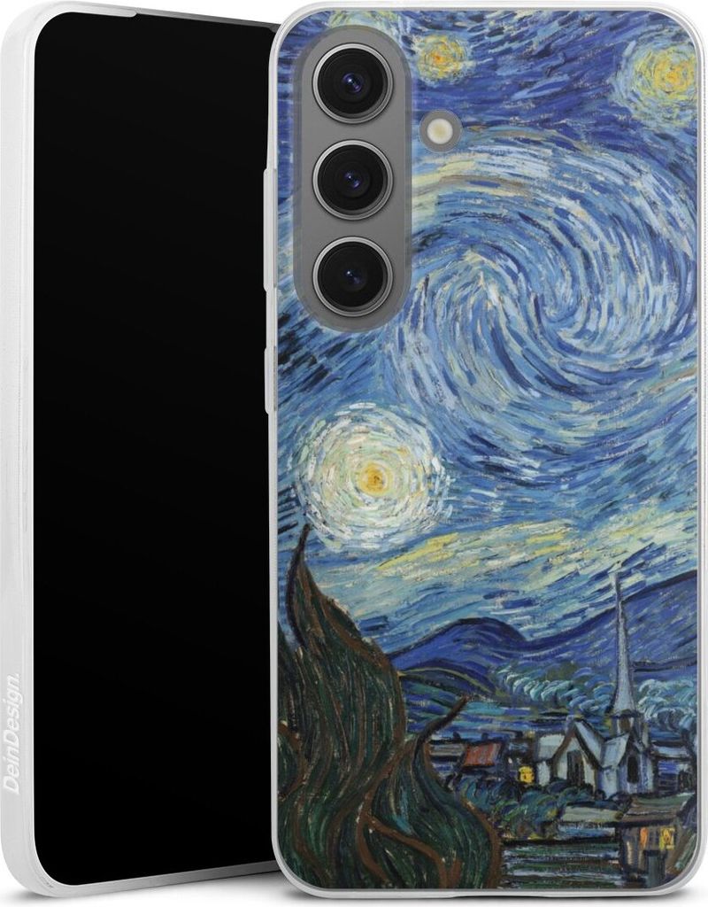 DeinDesign Slim Hülle für Samsung Galaxy S25 Silikon Case Ultra Dünn Handyhülle Kunst The Starry Night