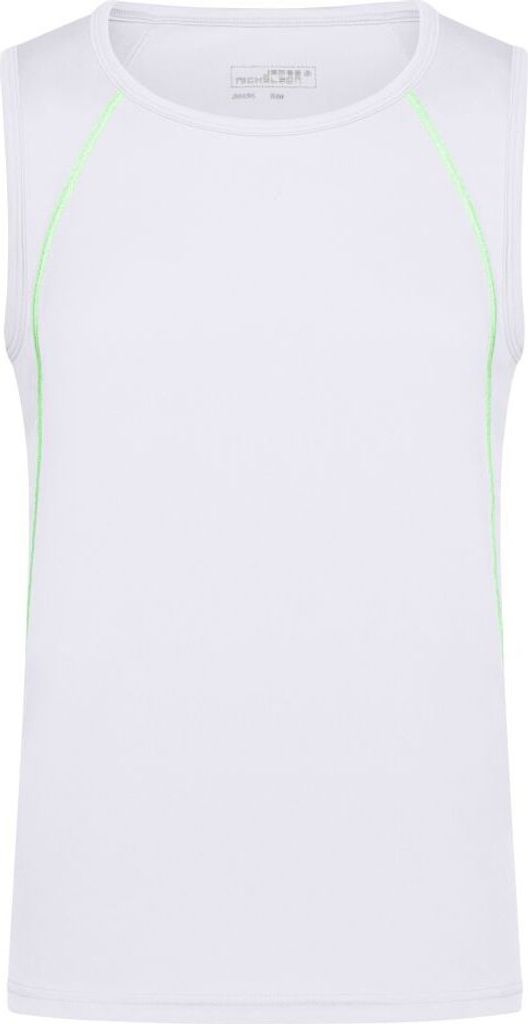 Funktions-Top für Fitness und Sport white/bright-green, Gr. XXL