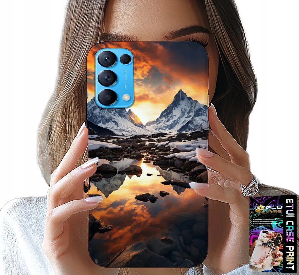 Custodia Glamour Oppo Reno5 4G/5G Montagne Everest Foil Metallic