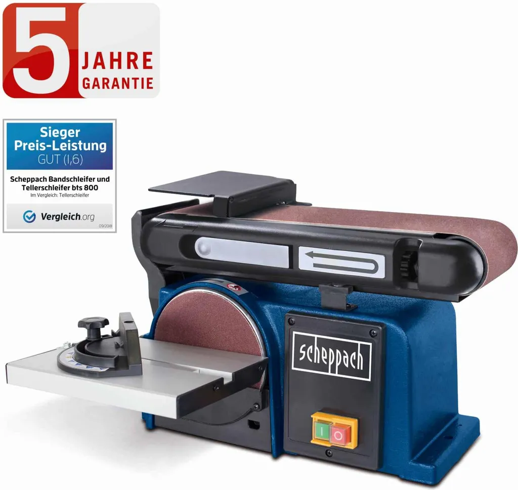 Scheppach BTS800 Ponceuse à Bande et Disque 370W 150mm Rectifieuse - 23