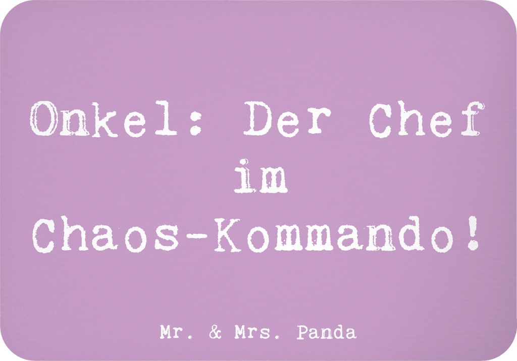 Mr. & Mrs. Panda magnet Spruch Onkel Chef - Lavendeltraum - Geschenk, Lustig, Patenonkel, Spaß, Kühlschrankmagnet, zettelhalter, einzigartige Des...