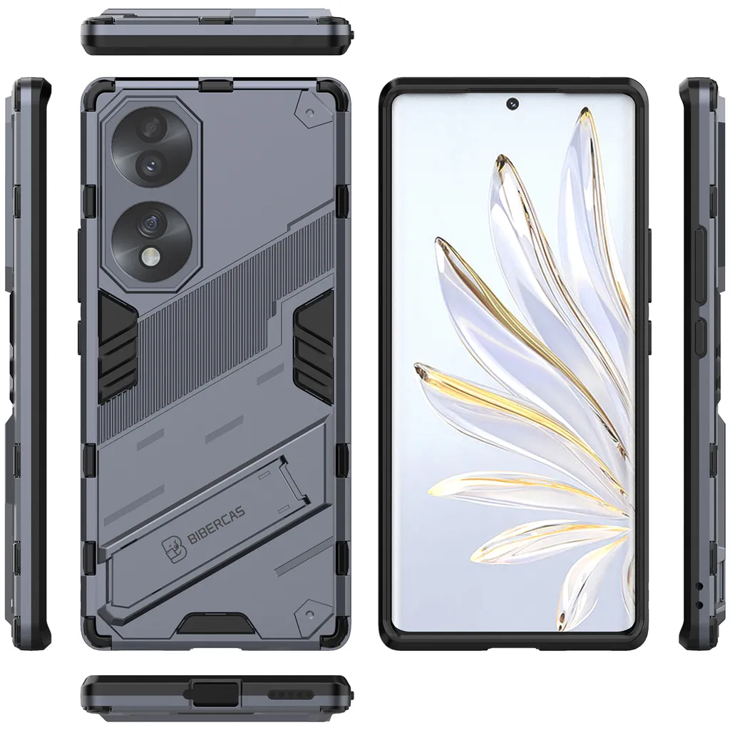 Custodia Design per Honor 70 Grigio: Funzionalità e Protezione Ibrida - 2