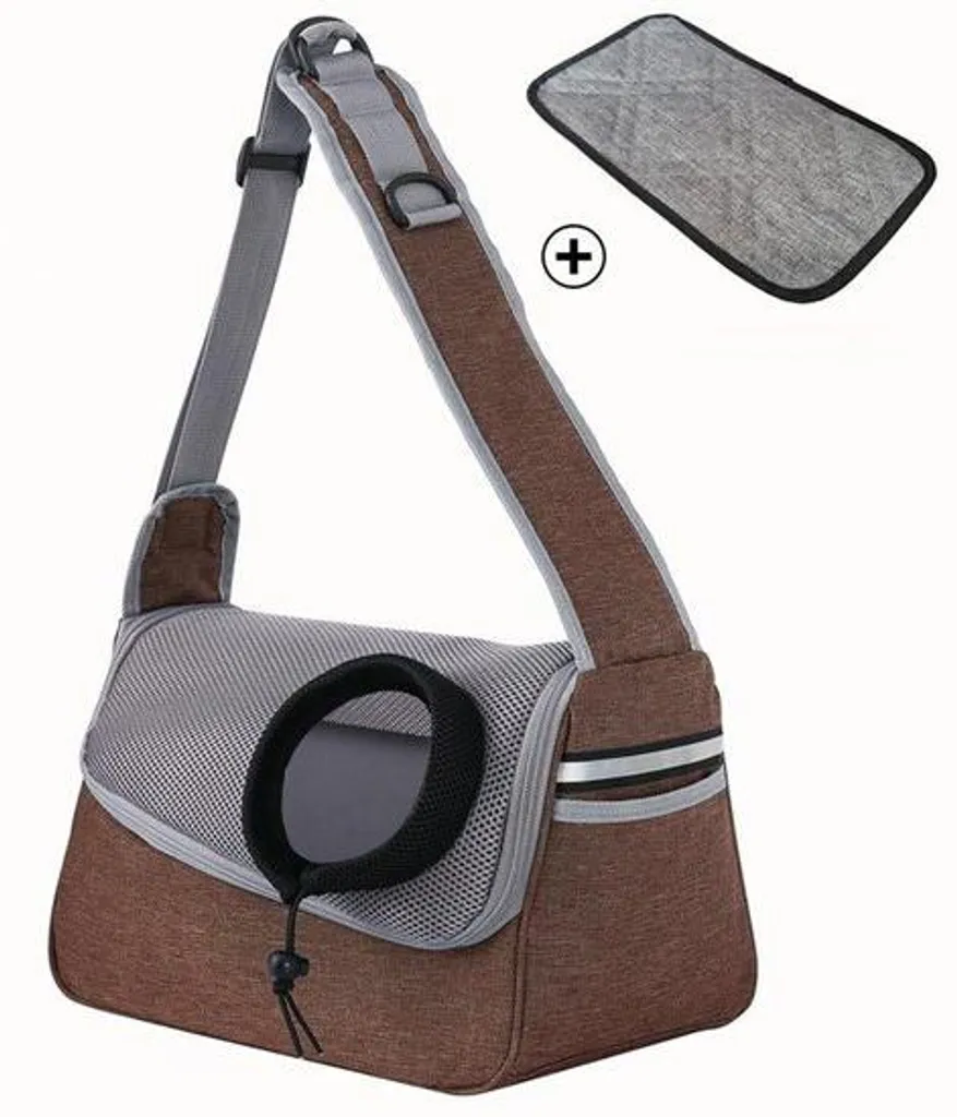 Sac de transport pour chien respirant et imperméable - Confort Café