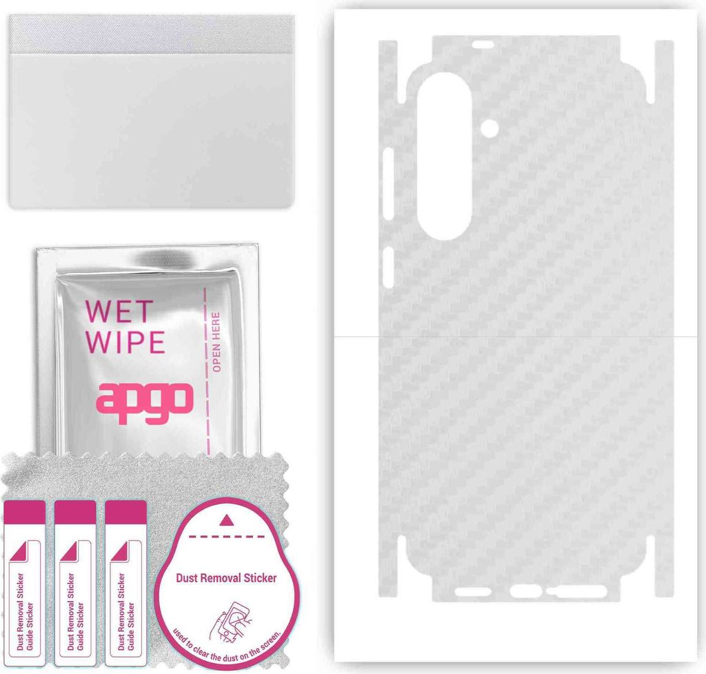 apgo Rückseite + Seiten Schutzfolie, Skin, kompatibel mit Samsung Galaxy S24+ Plus, Hinten Displayschutzfolie aus Vinylfolie, kratzfest, einfache ...