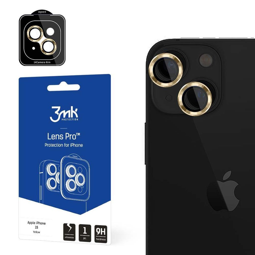3mk Hybridglas Lens Protection Pro für iPhone 15 Kamera Objektiv Kameralinse 0,04mm 9H