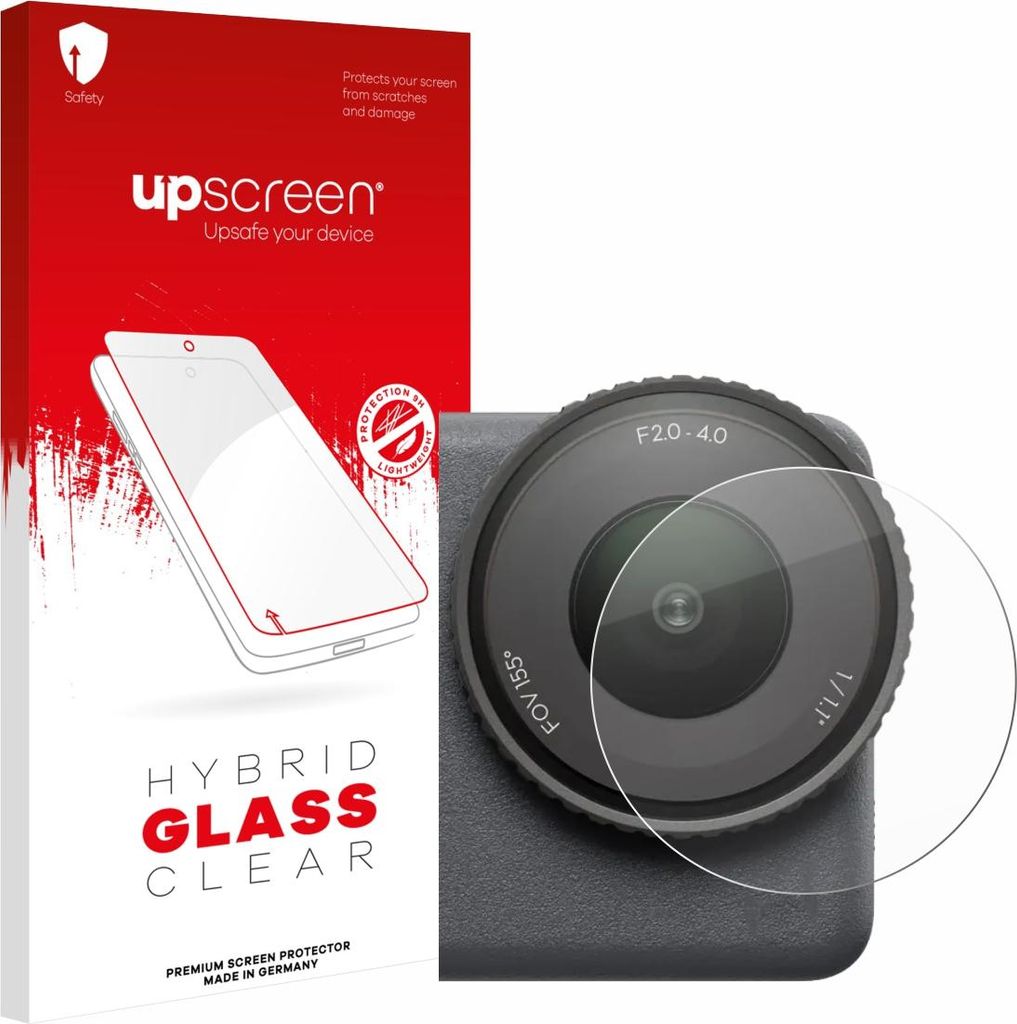 upscreen Schutzglas für DJI Osmo Action 6 (Linse) Schutzfolie Panzer Folie Glas Display Schutz klar