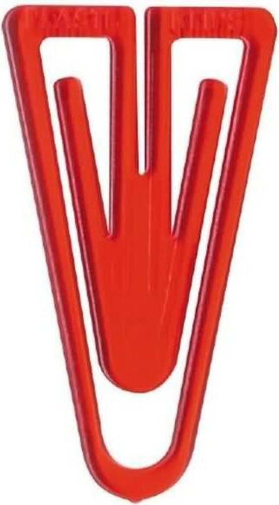 Büroklammern Plastiklips 35mm VE=50 Stück kristallrot