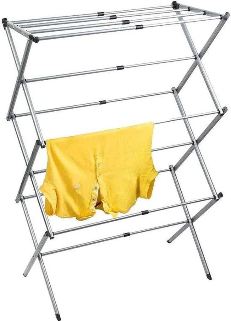 Séchoir à linge pliable anti-basculement pour tambour plein humide
