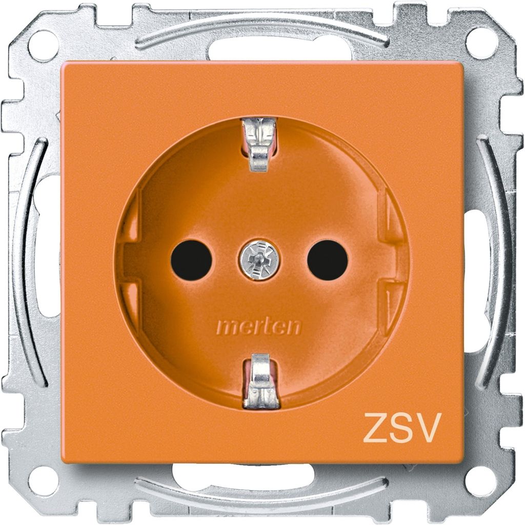 Steckdose SCHUKO MEG2300-0302 orange System M (MEG2300-0302)