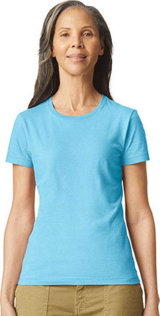 Gildan 64000L | Softstyle Damen T-Shirt - Farbe: Sky - Größe: 3XL