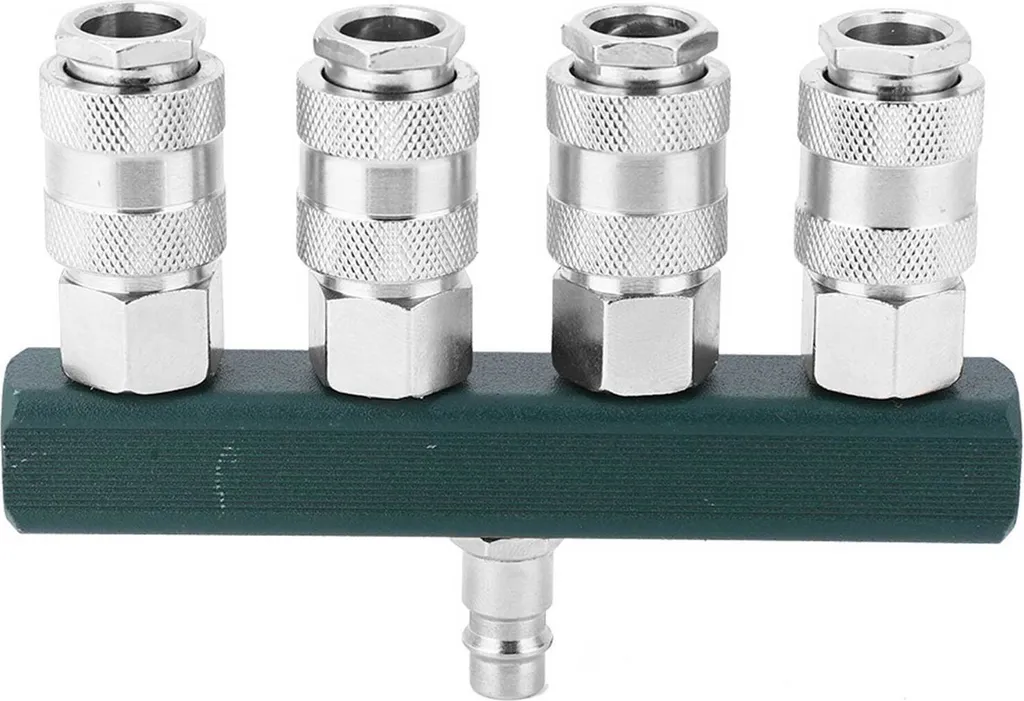 Coupleur d'air 4 voies haute qualité avec vannes de sécurité NPT 1/4