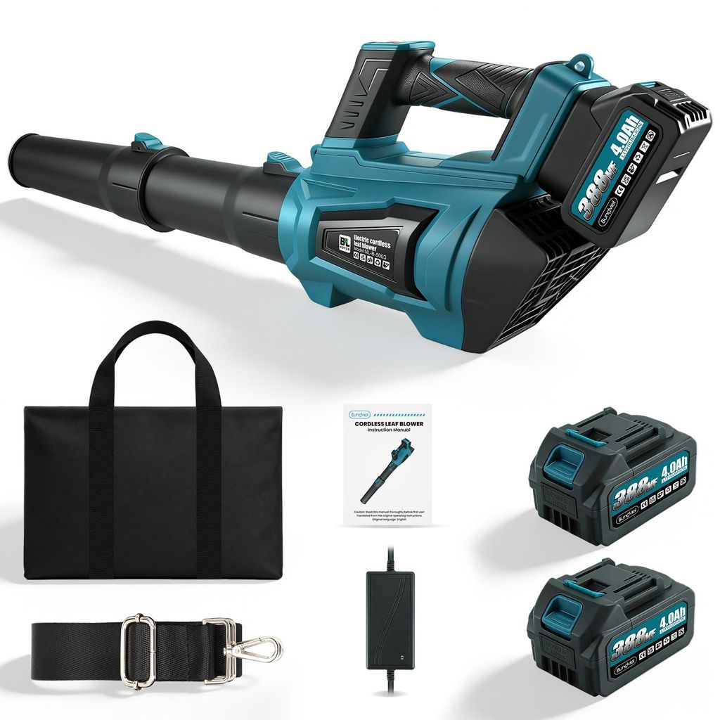 Akku Laubbläser 90m/s  Elektrischer Laubgebläse mit 2 x 4,0 Produktbild 