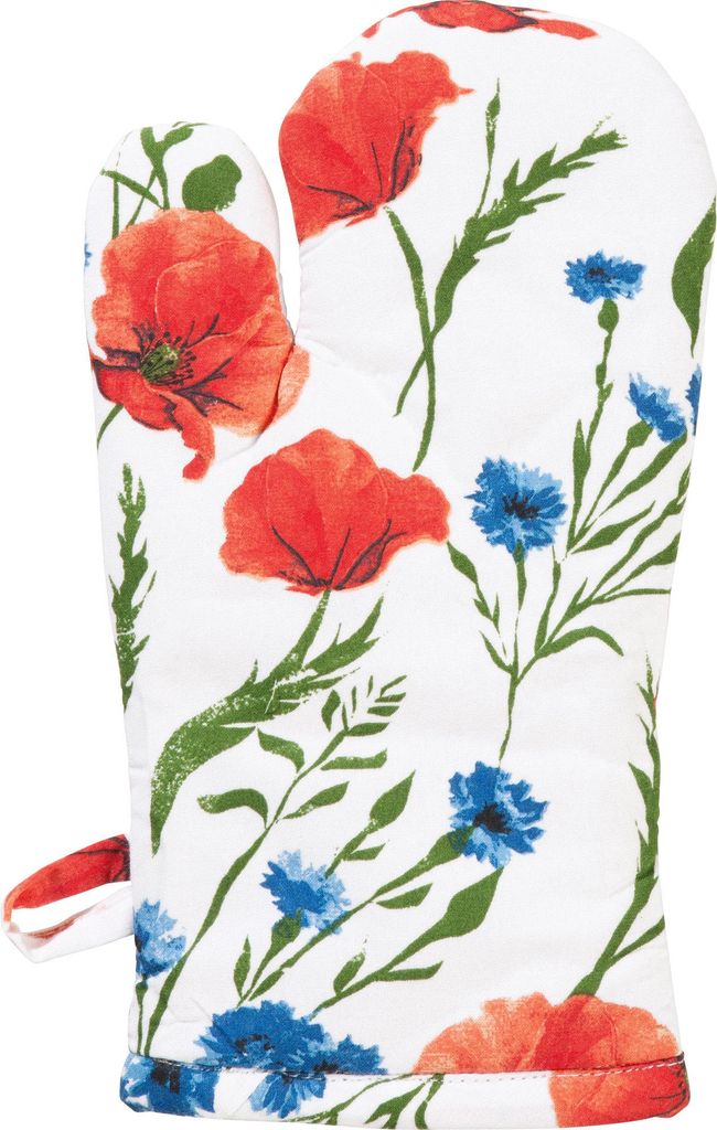 REDBEST Ofenhandschuh Mohnblume 15x30 cm