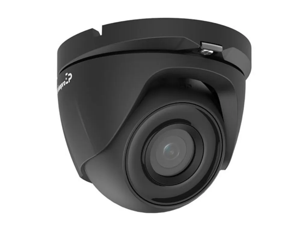 Caméra HD TVI vision nocturne tourelle noire étanche pour maison et bureau