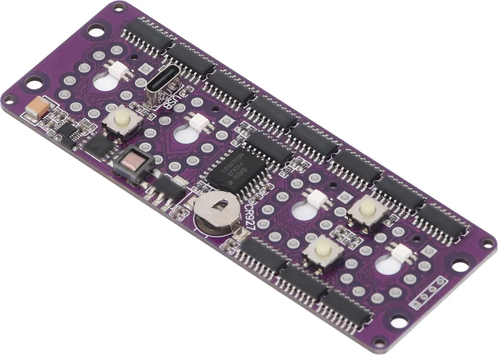 Horloge à tube Nixie Circuit Board - Affichage 12/24h Haute Précision